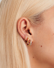 Classic Tunnel Mini Hoop Earrings | 18k Gold Plated