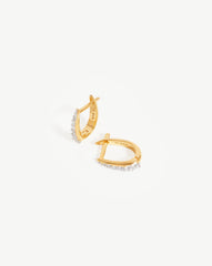 Claw Pave Huggies | 18k Gold Vermeil/Pavé