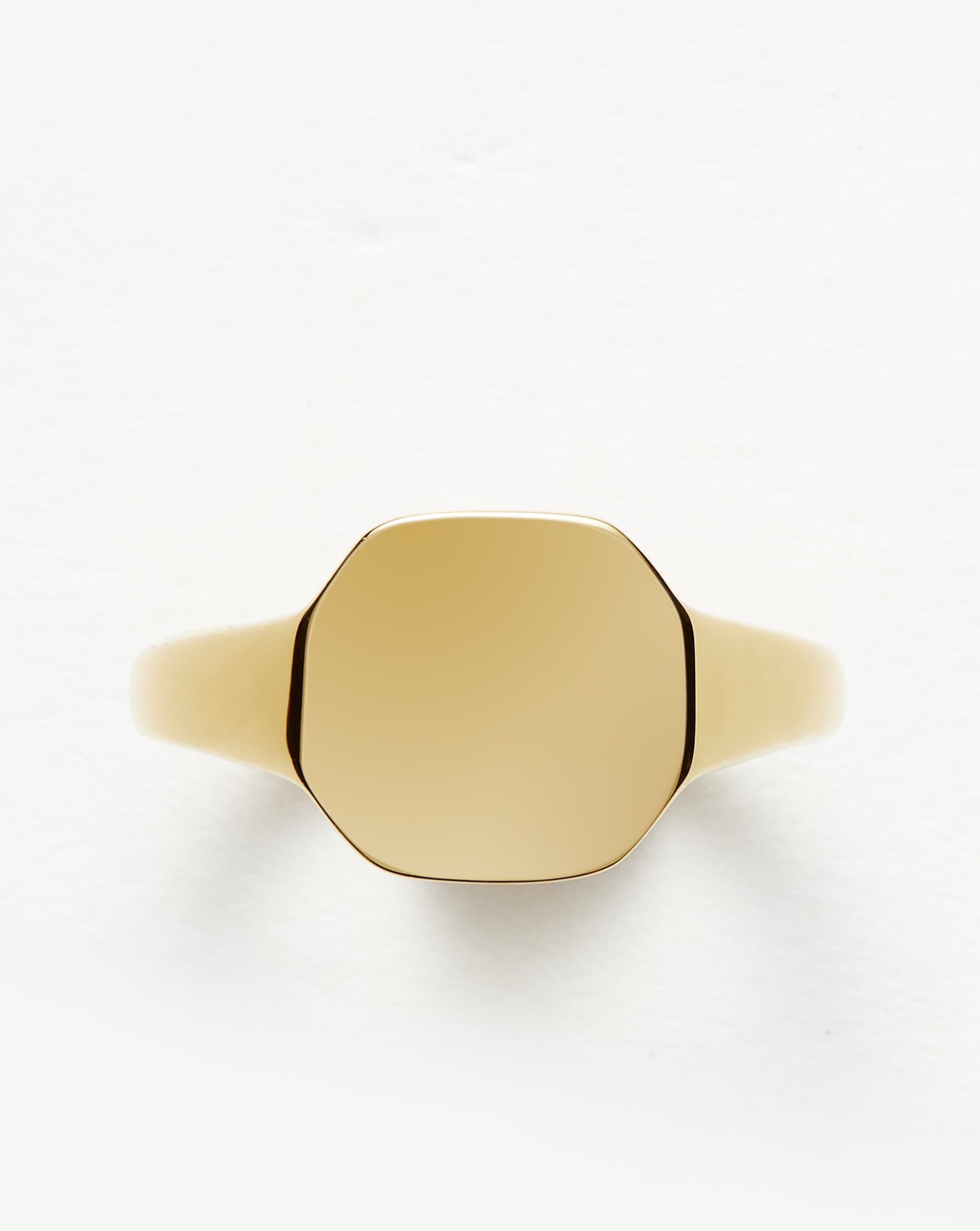 Engravable Octa Signet Ring | 18k Gold Vermeil