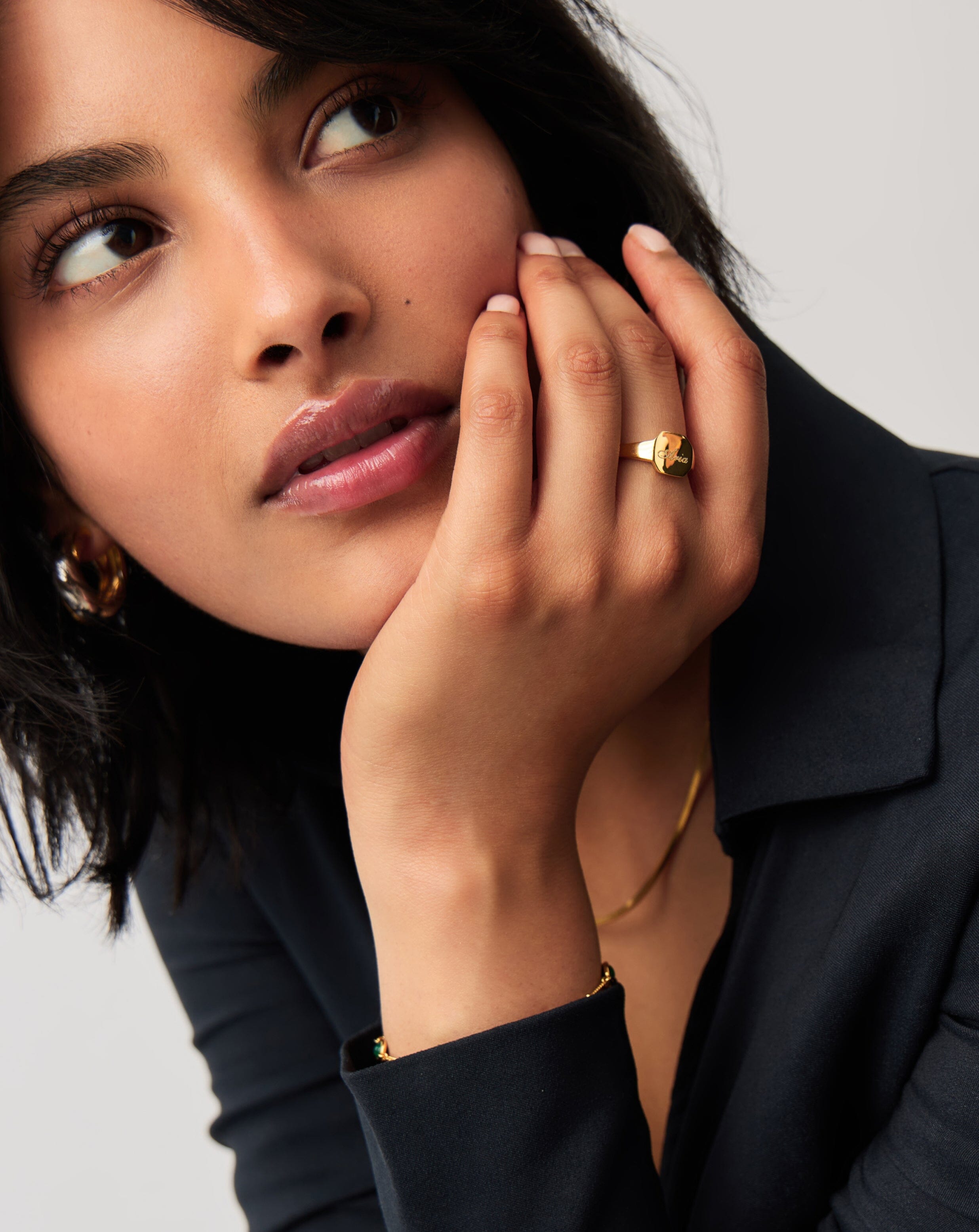 Engravable Octa Signet Ring | 18k Gold Vermeil