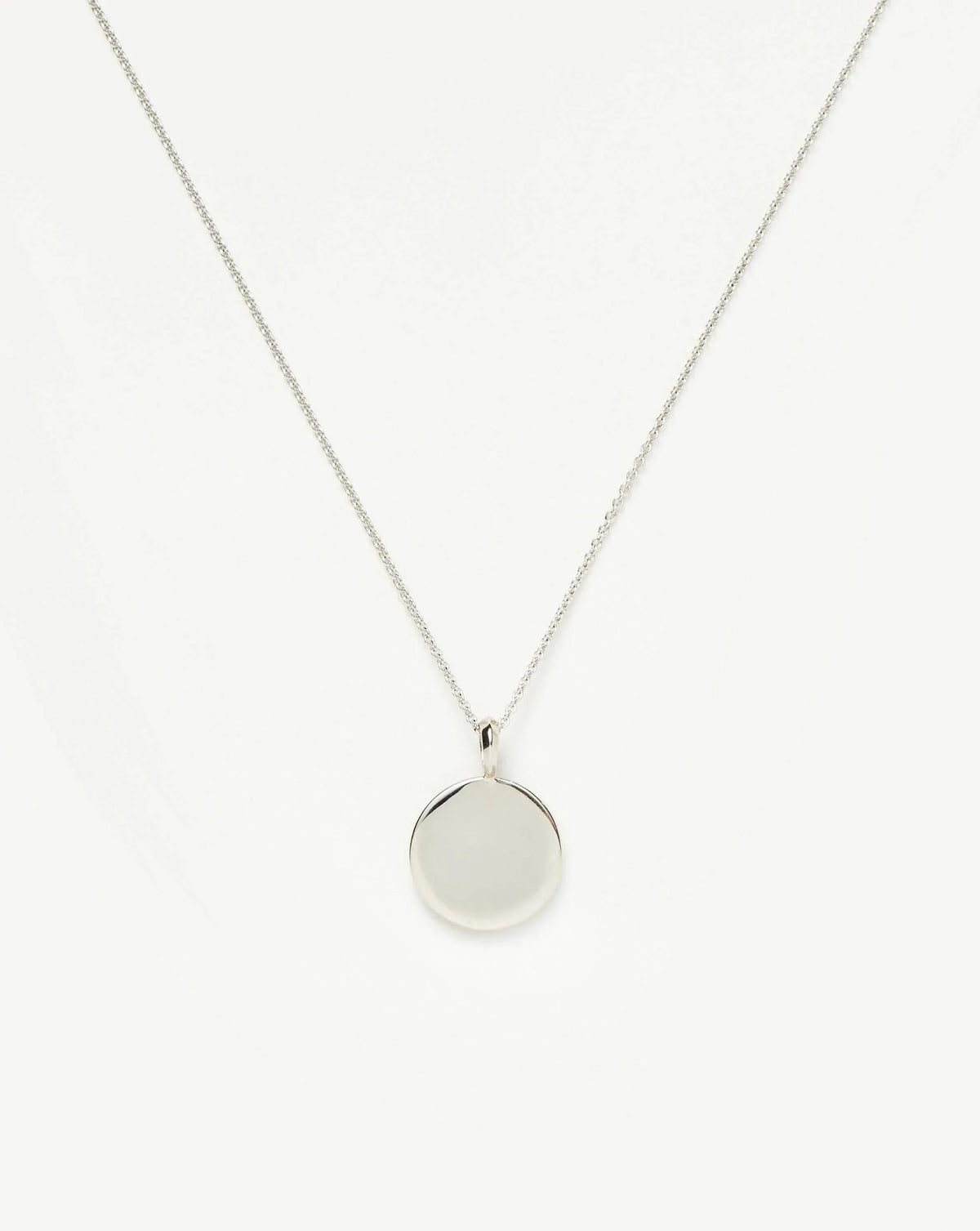 Engravable Round Necklace | Sterling Silver