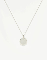 Engravable Round Necklace | Sterling Silver