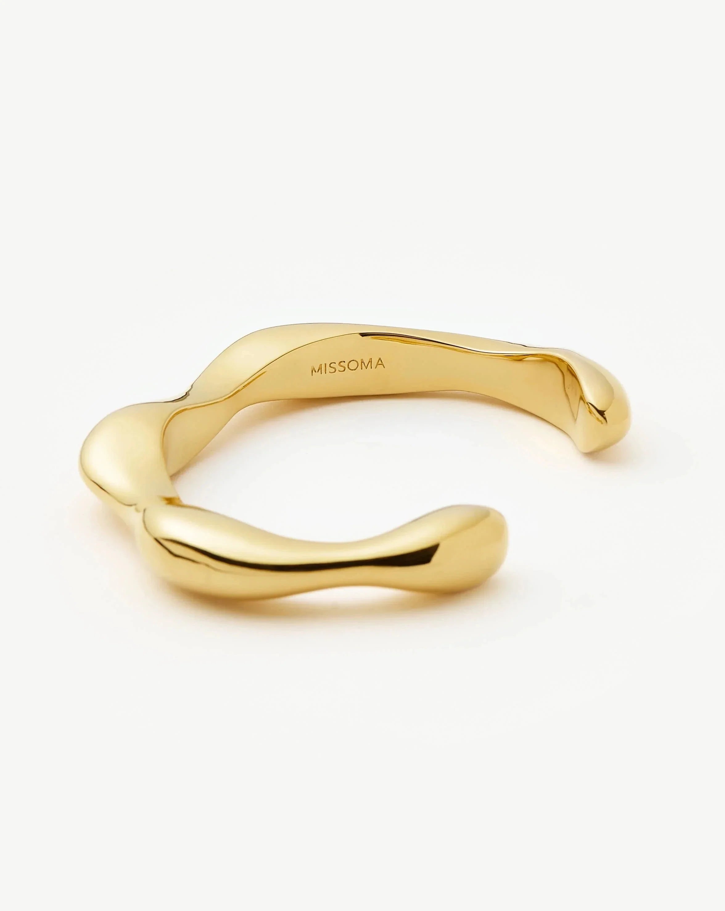 Eny Puffy Cuff Bracelet | 18k Gold Plated