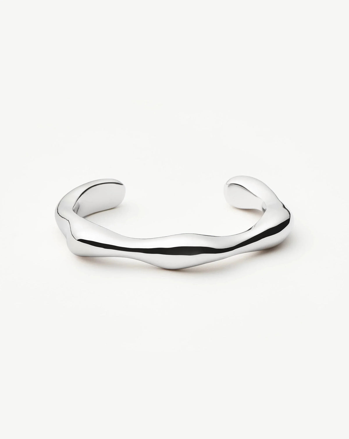 Eny Puffy Cuff Bracelet | Silver Plated