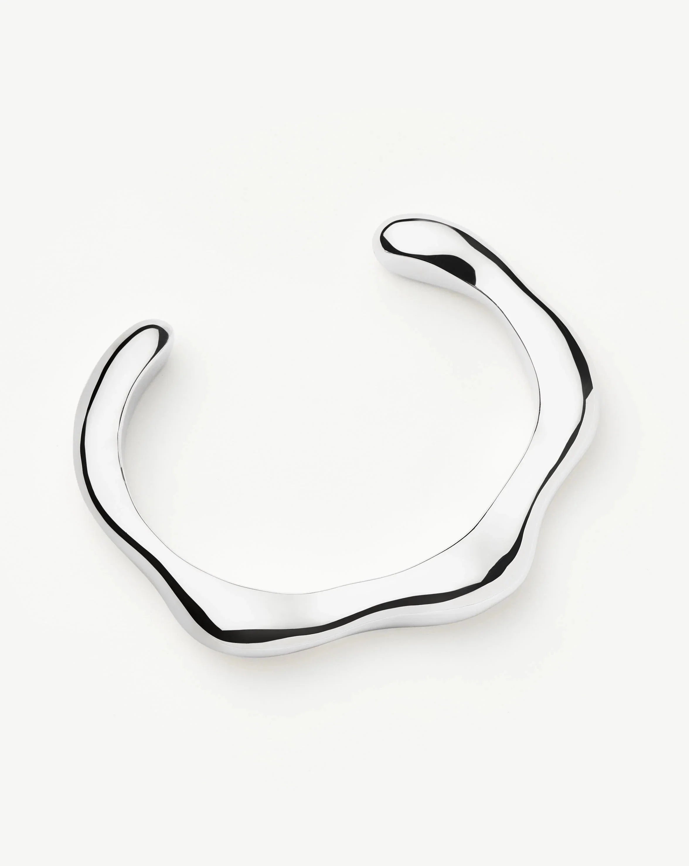 Eny Puffy Cuff Bracelet | Silver Plated