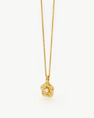 Eny Puffy Daisy Pendant Necklace | 18k Gold Plated/Pearl