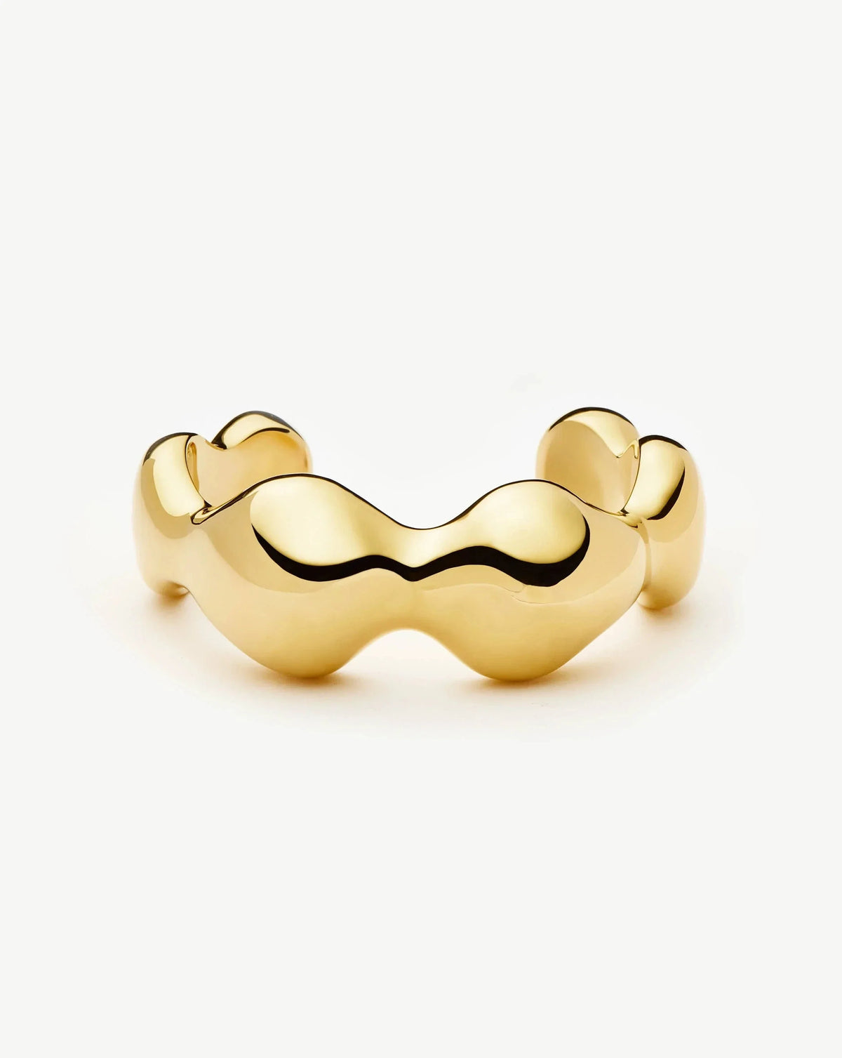 Eny Puffy Dome Statement Cuff Bracelet | 18k Gold Plated