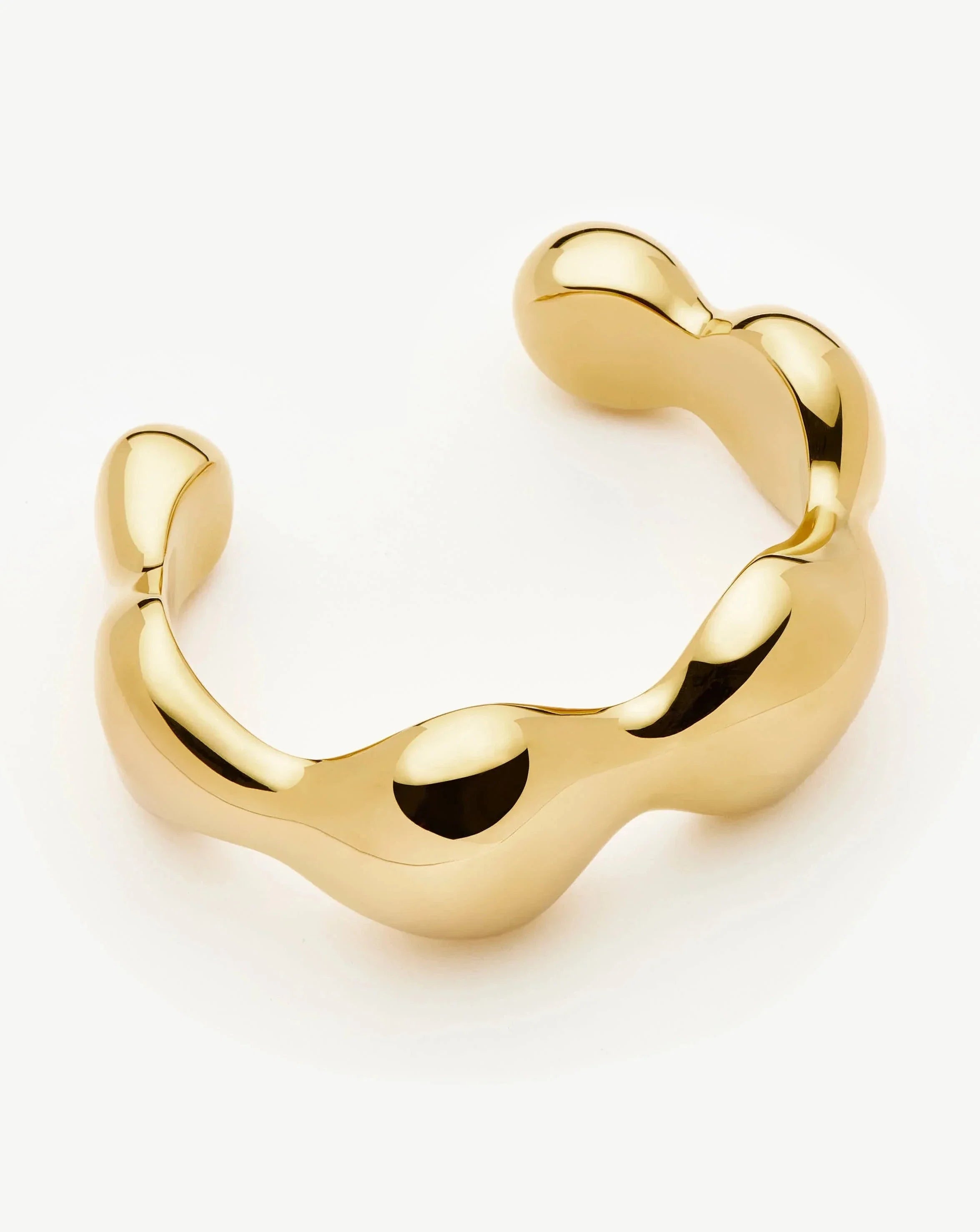 Eny Puffy Dome Statement Cuff Bracelet | 18k Gold Plated