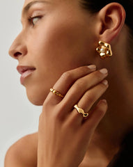 Eny Puffy Stacking Ring | 18k Gold Plated
