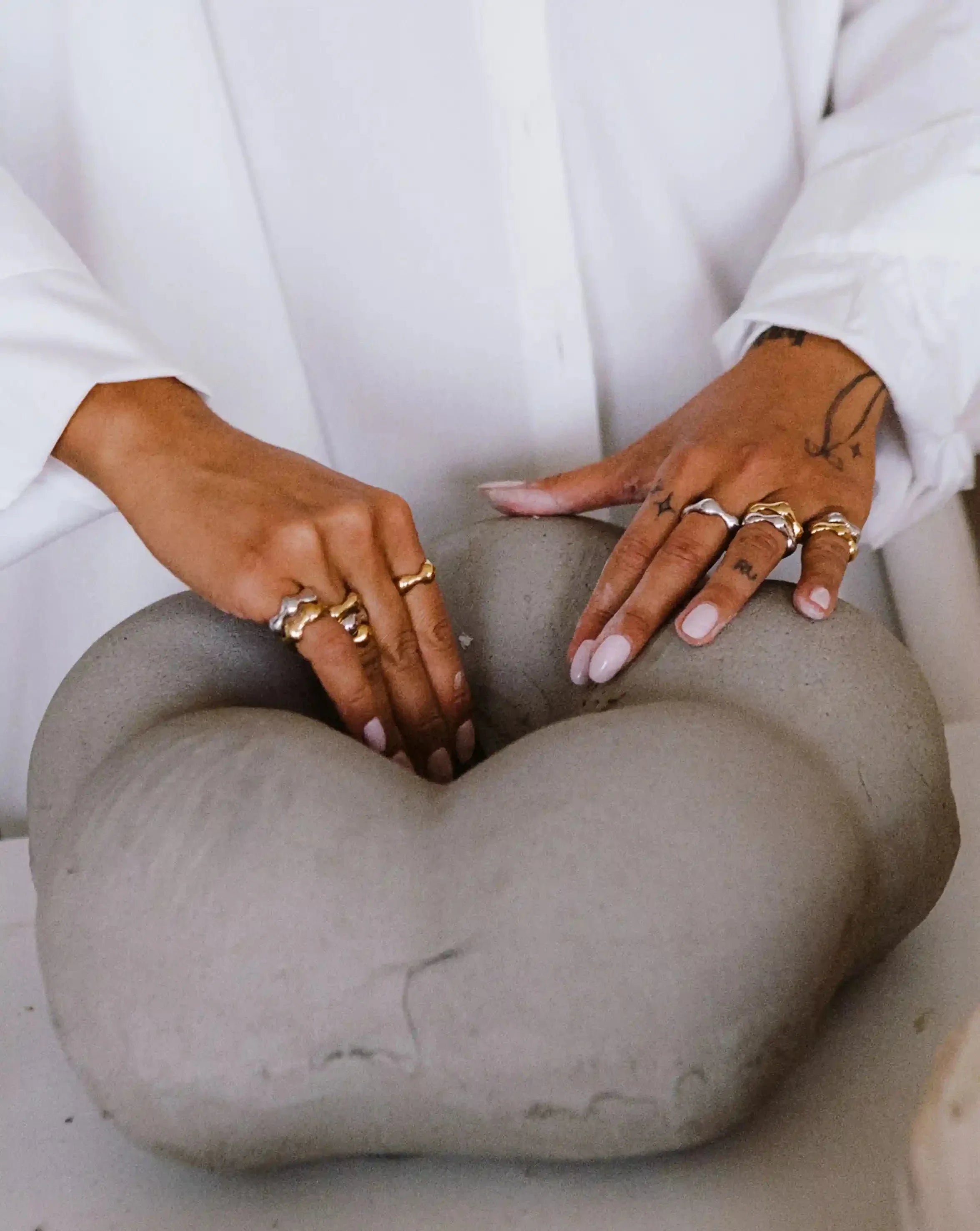 Eny Puffy Stacking Ring | 18k Gold Plated