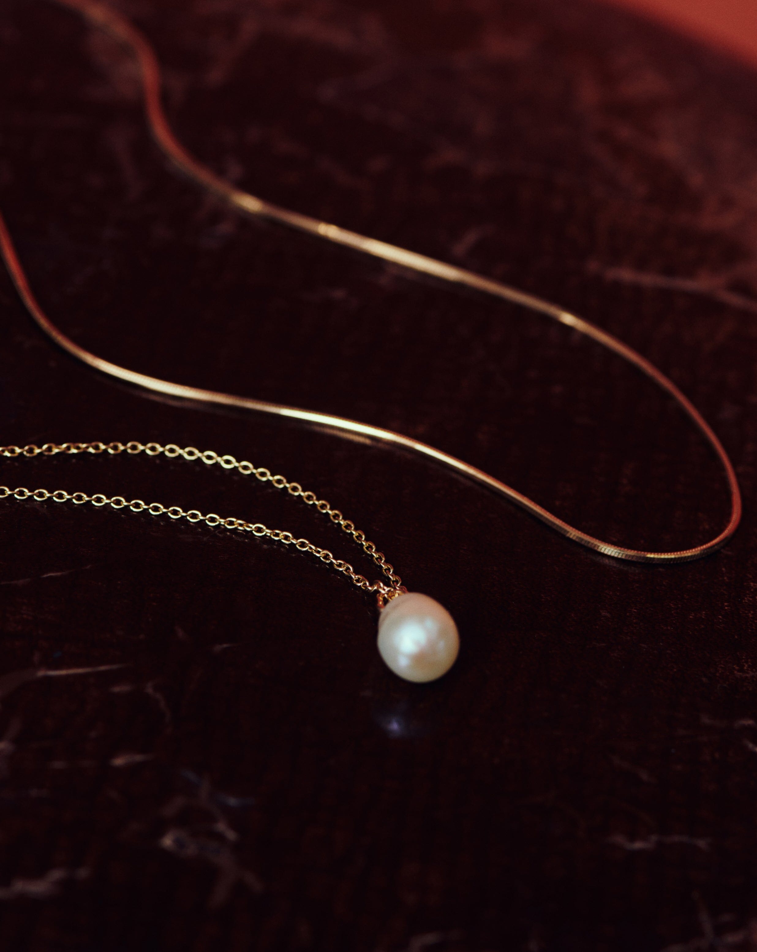 Fine Baroque Pearl Organic Pendant Necklace