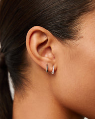 Fine Claw Huggies | 14k Solid Gold/Black Diamond