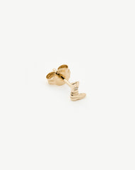 Fine Cowboy Boot Single Stud Earring | 14k Solid Gold/Diamond