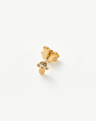Fine Diamond Mushroom Single Stud Earring