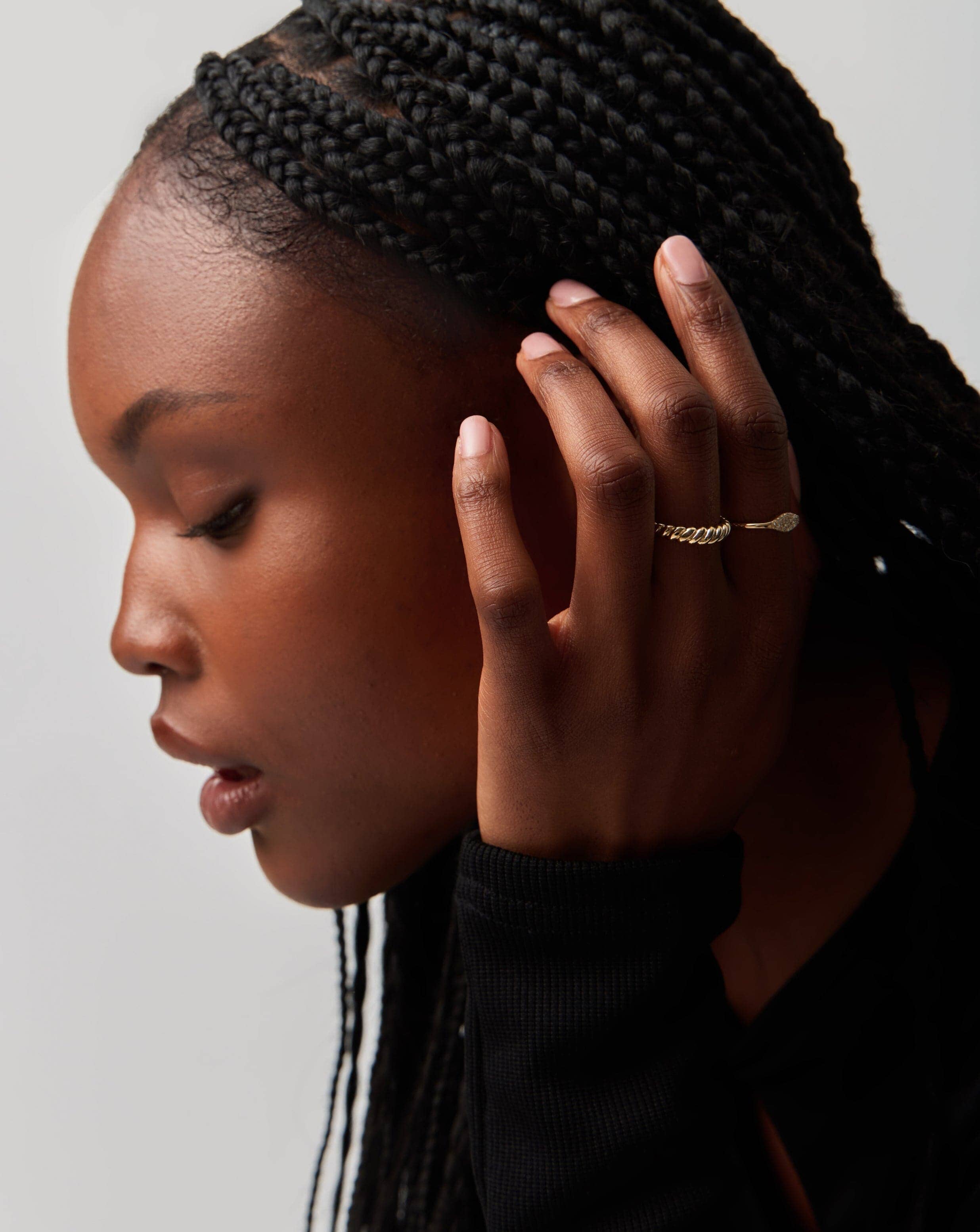 Fine Diamond Signet Ring | 14k Solid Gold/Diamond