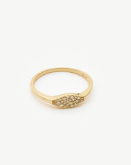 Fine Diamond Signet Ring | 14k Solid Gold/Diamond
