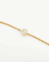 Fine Diamond Solitaire Bracelet | 14k Solid Gold/Diamond