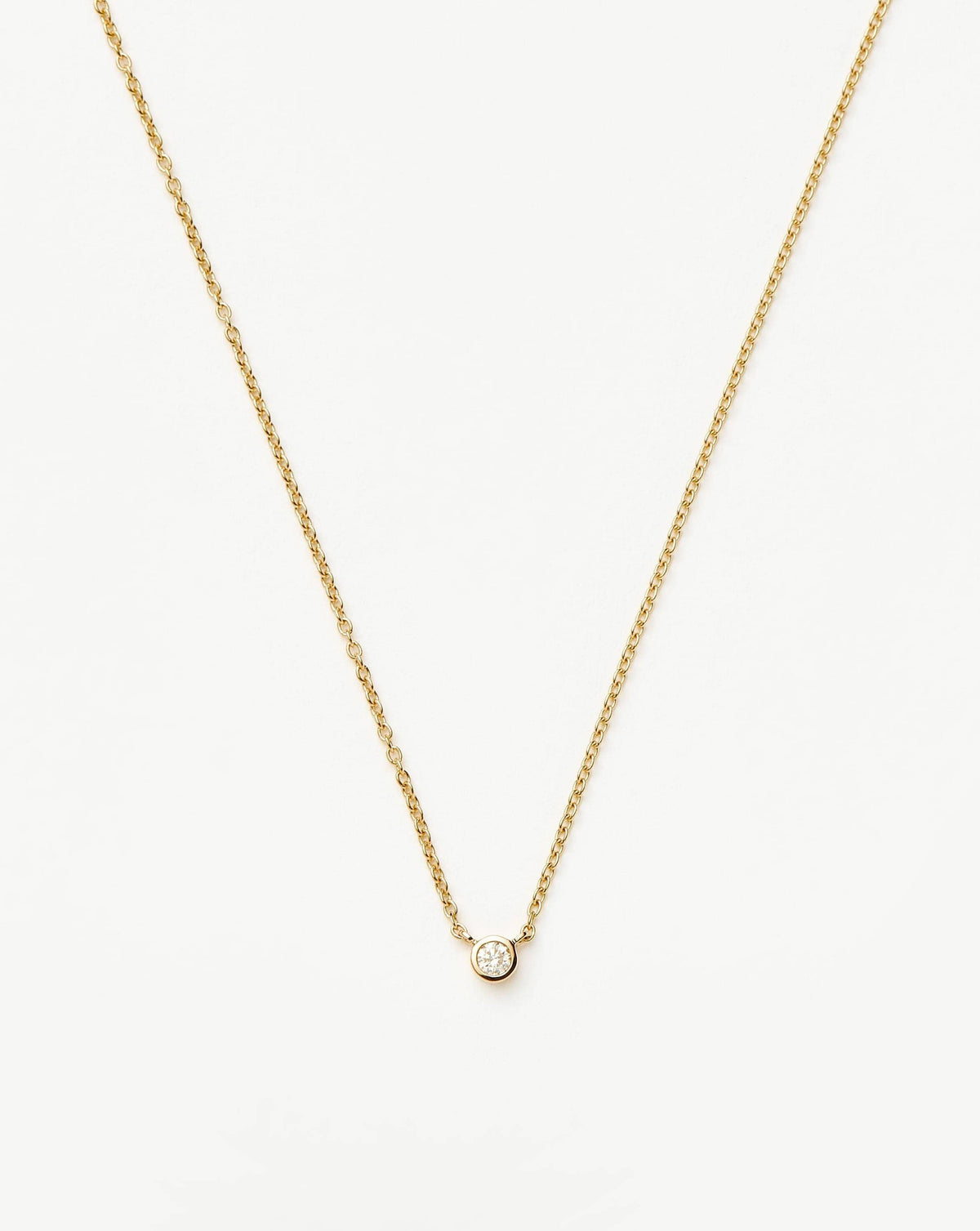 Fine Diamond Solitaire Pendant Necklace | 14k Solid Gold/Diamond