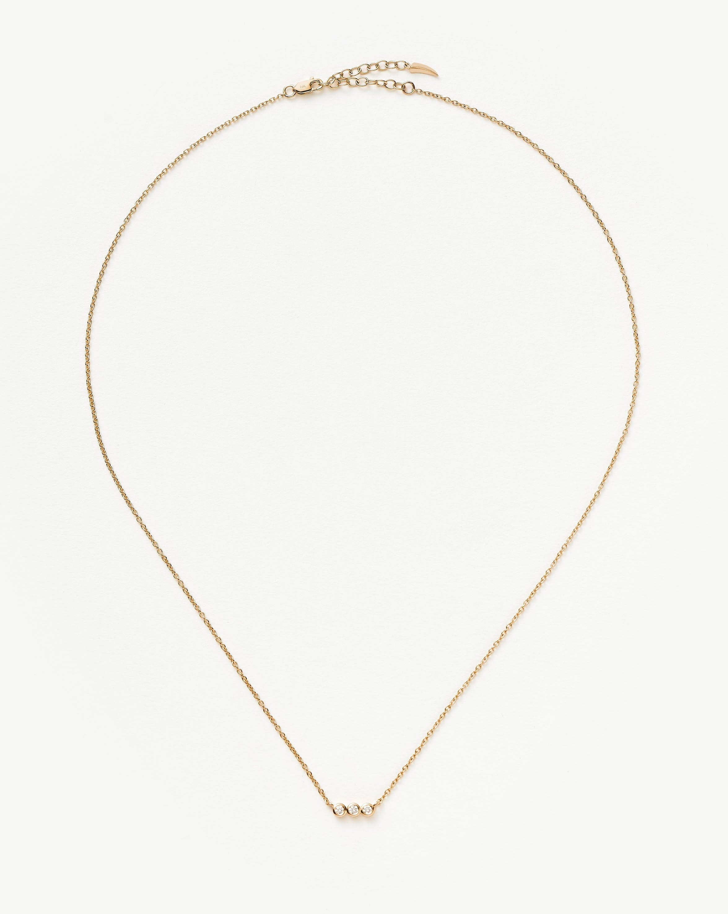 Fine Diamond Solitaire Trio Necklace