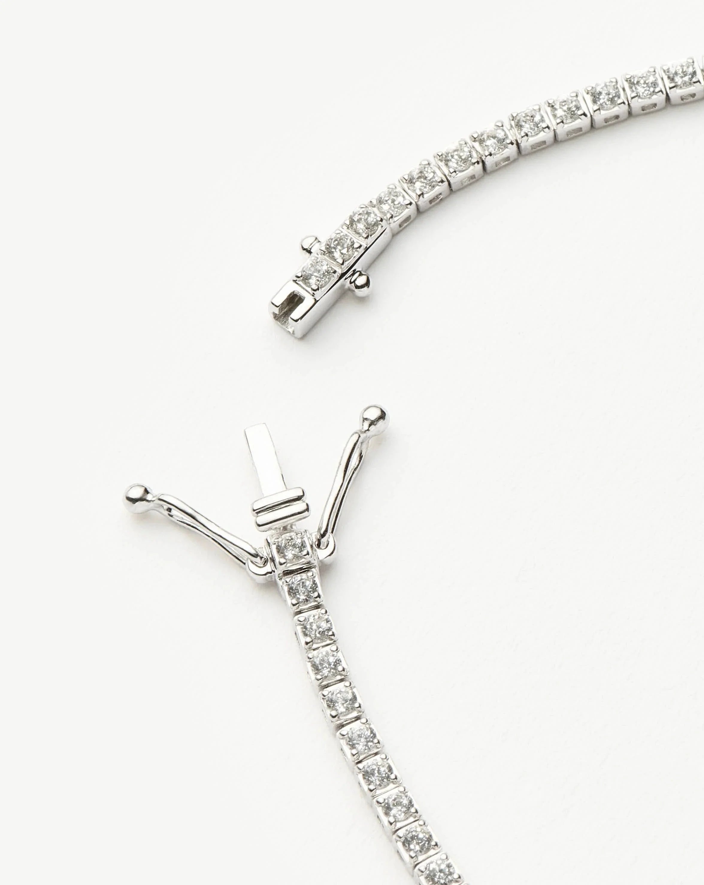 Fine Diamond Tennis Bracelet - Size L | 14k Solid White Gold Lab Grown Diamonds