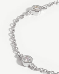 Fine Floating Diamond Bracelet