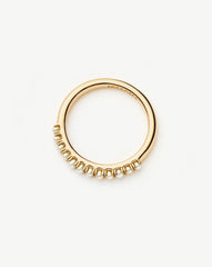 Fine Half Eternity Pearl Ring | 14k Solid Gold/Pearl
