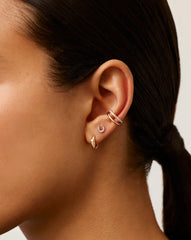 Fine Horseshoe Single Stud Earring | 14k Solid Gold/Diamond