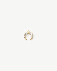 Fine Lucy Williams Horn Single Stud Earring | 14k Solid Gold/Diamond