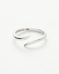 Fine Open Claw Ring | 14k White Gold