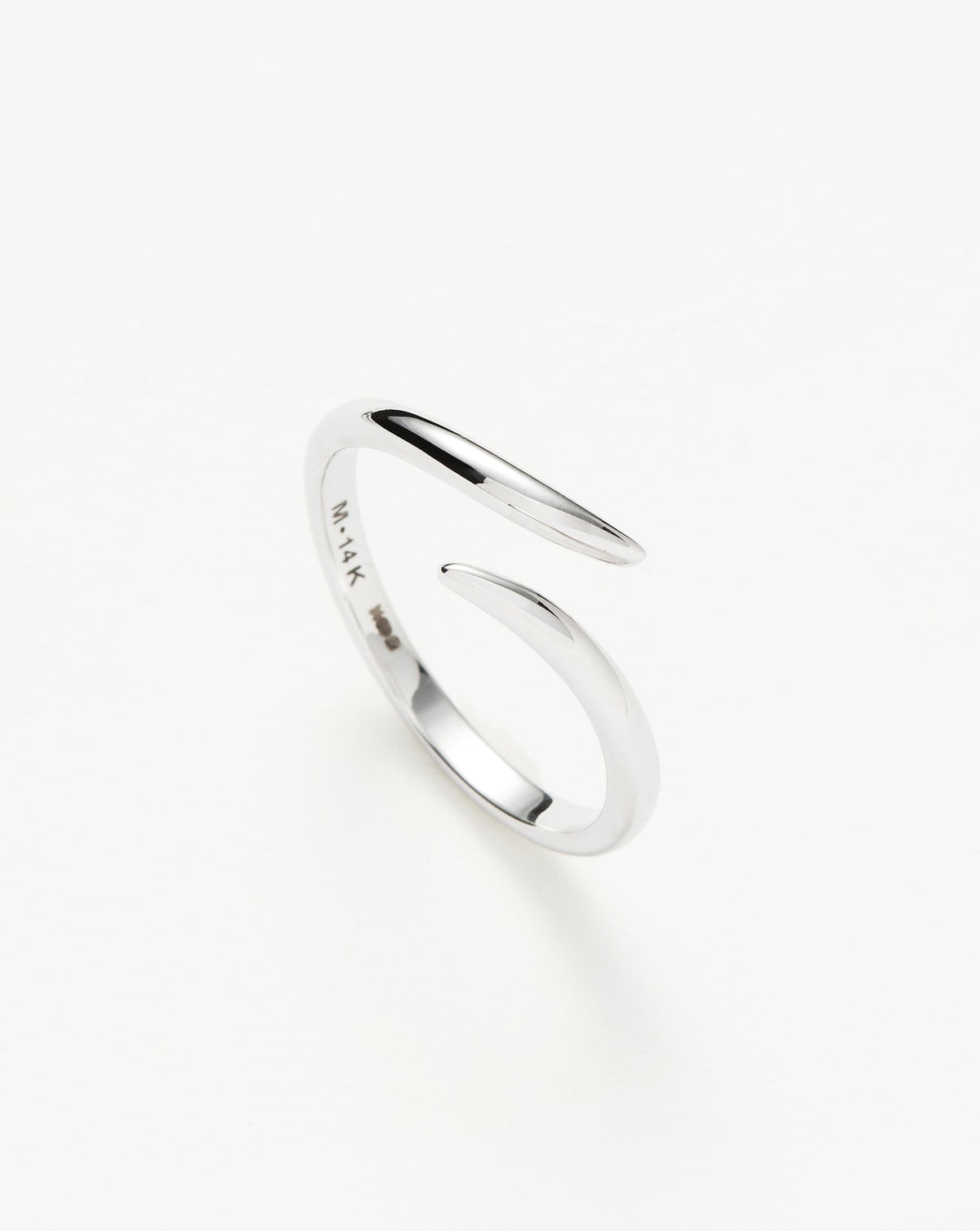 Fine Open Claw Ring | 14k White Gold