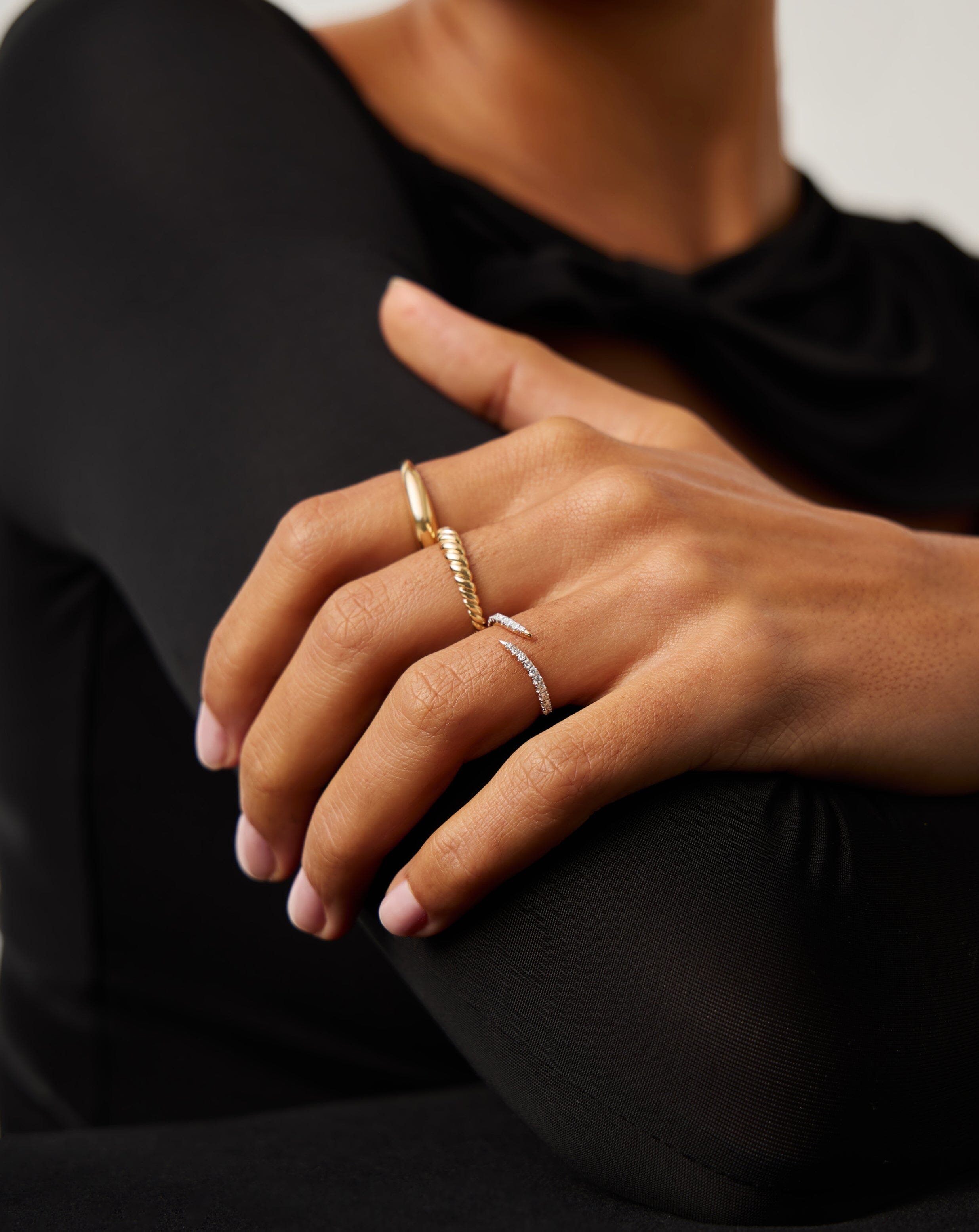 Fine Open Claw Ring | 14k Solid Gold/Diamond