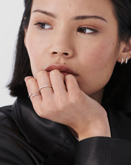 Fine Open Claw Ring | 14k White Gold