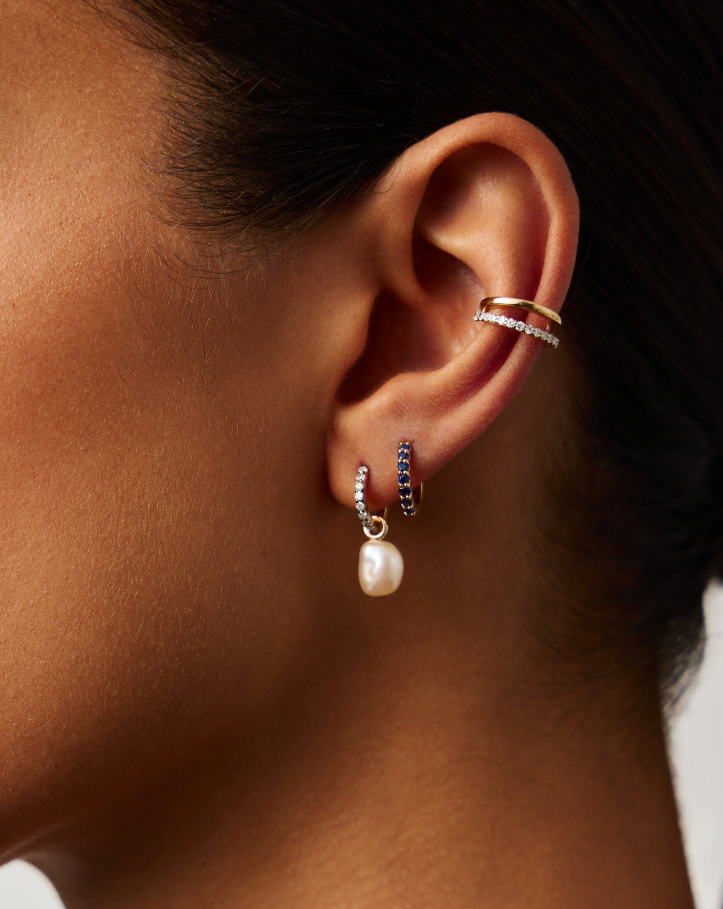 Fine Sapphire Huggies