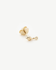 Fine Savi Single Stud Earring | 14k Solid Gold/Diamond