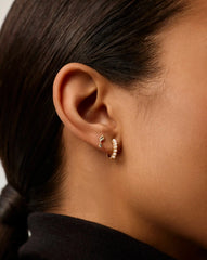 Fine Savi Single Stud Earring | 14k Solid Gold/Diamond