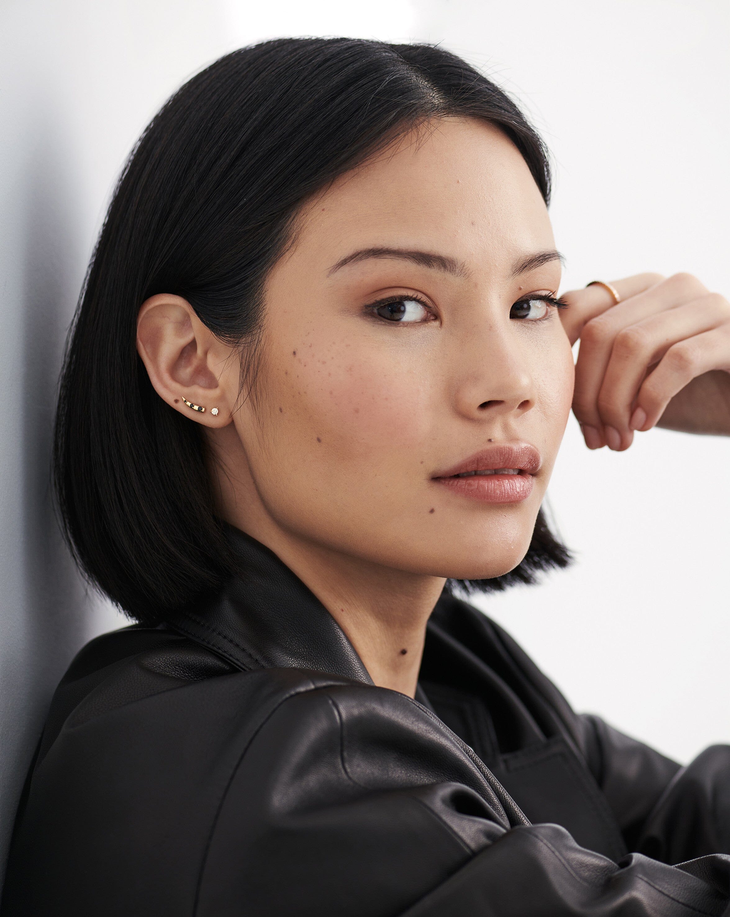 Fine Small Solitaire Diamond Stud Earrings | 14k Solid Gold