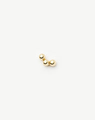 Fine Trio Flat Back Stud Earring | 14k Yellow Gold
