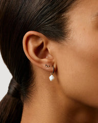 Fine Trio Flat Back Stud Earring | 14k Yellow Gold