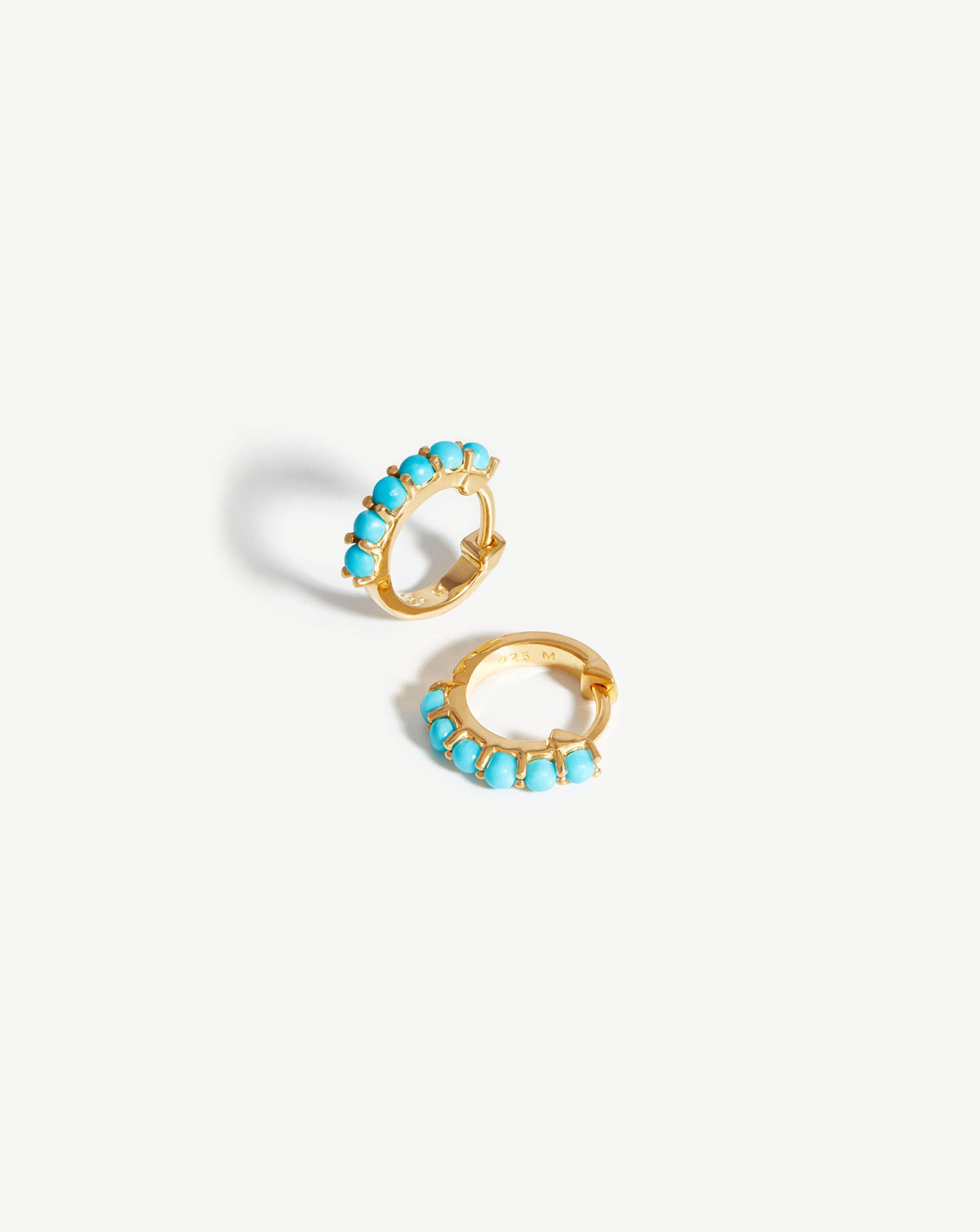 Gemstone Huggies | 18k Gold Vermeil/Turquoise