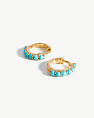 Gemstone Huggies | 18k Gold Vermeil/Turquoise