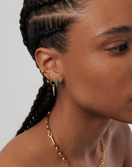 Gemstone Huggies | 18k Gold Vermeil/Turquoise