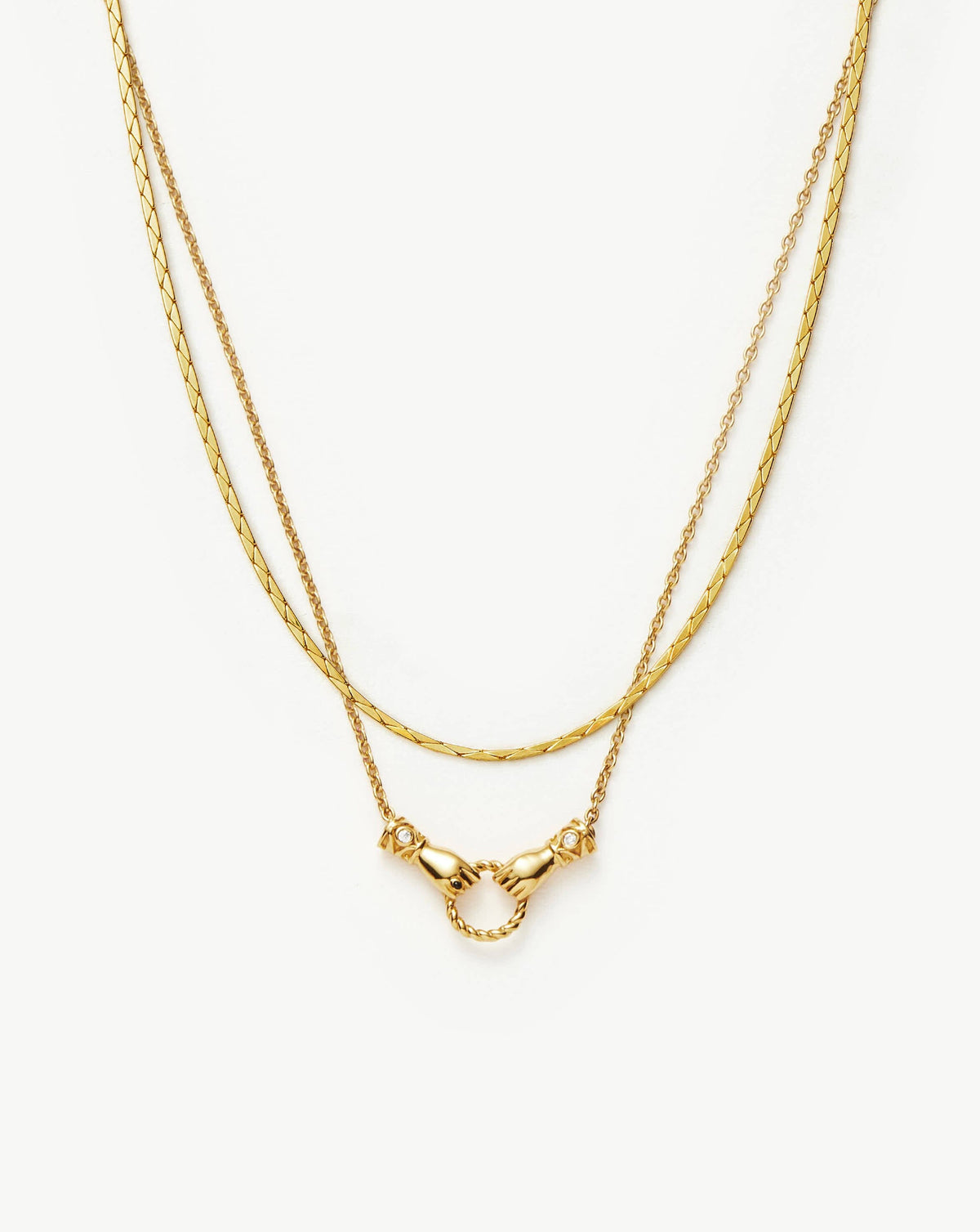 Harris Reed In Good Hands Chain Necklace Set | 18k Gold Plated