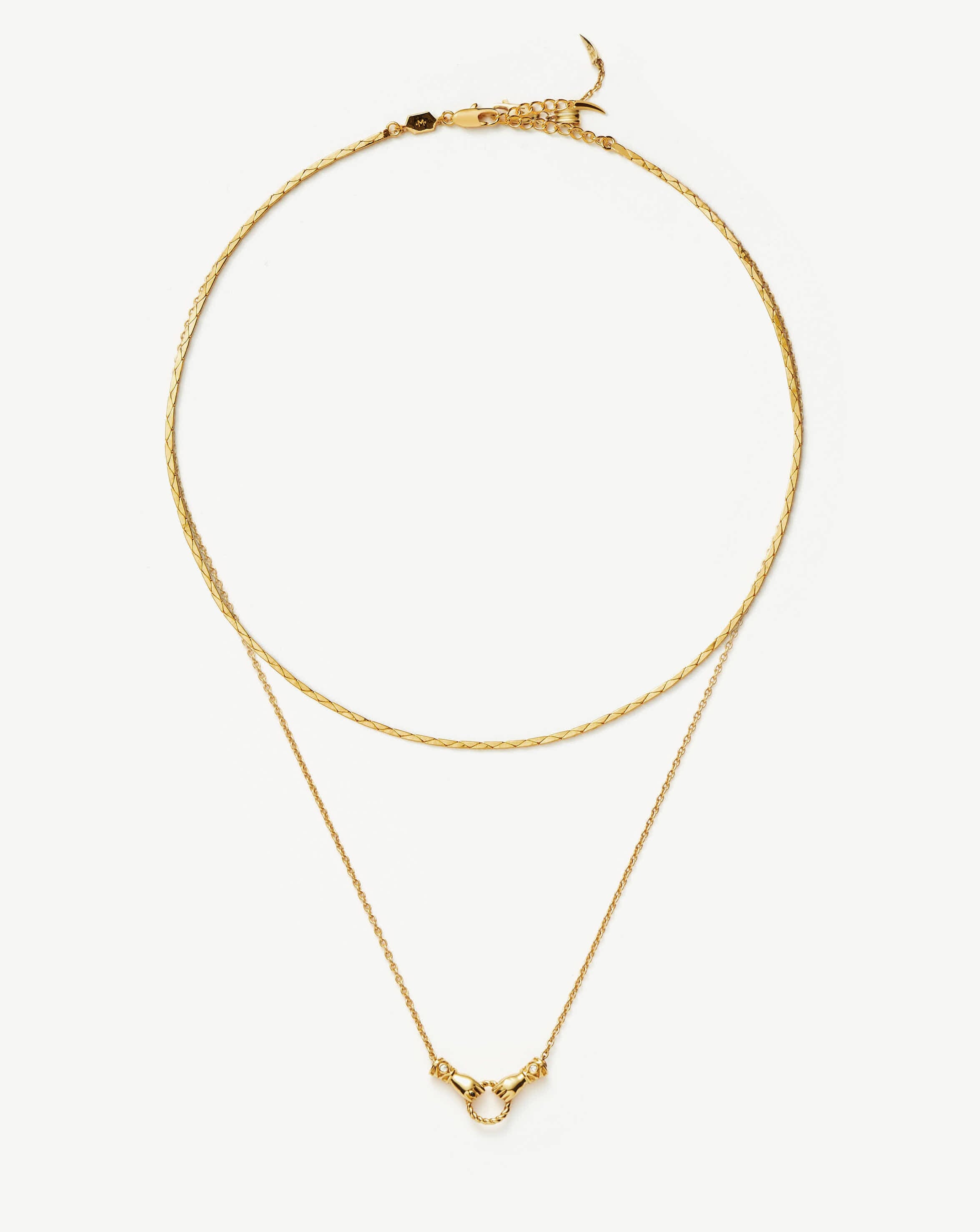 Harris Reed In Good Hands Chain Necklace Set | 18k Gold Plated
