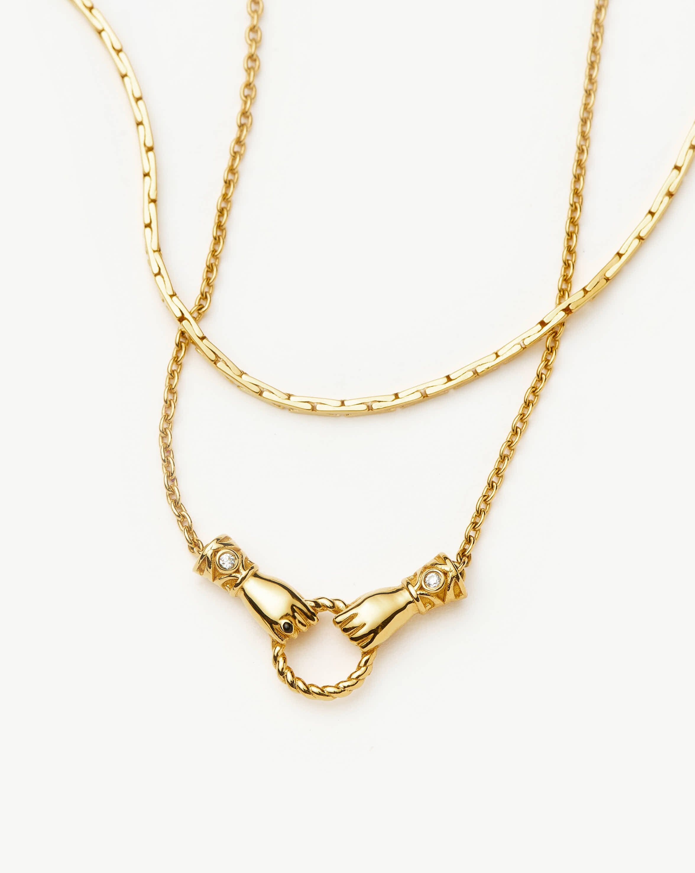 Harris Reed In Good Hands Chain Necklace Set | 18k Gold Plated
