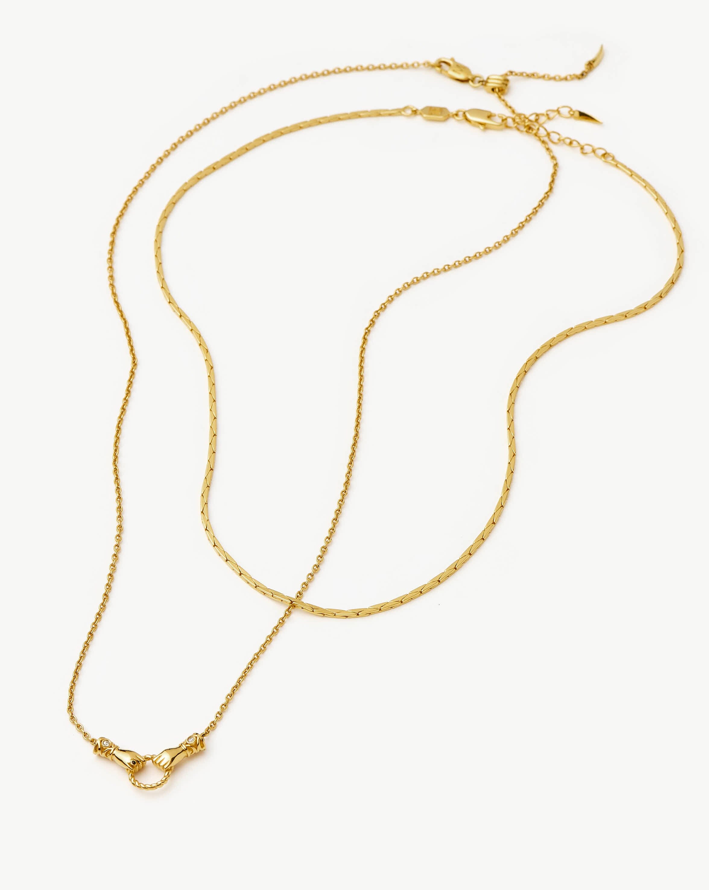 Harris Reed In Good Hands Chain Necklace Set | 18k Gold Plated