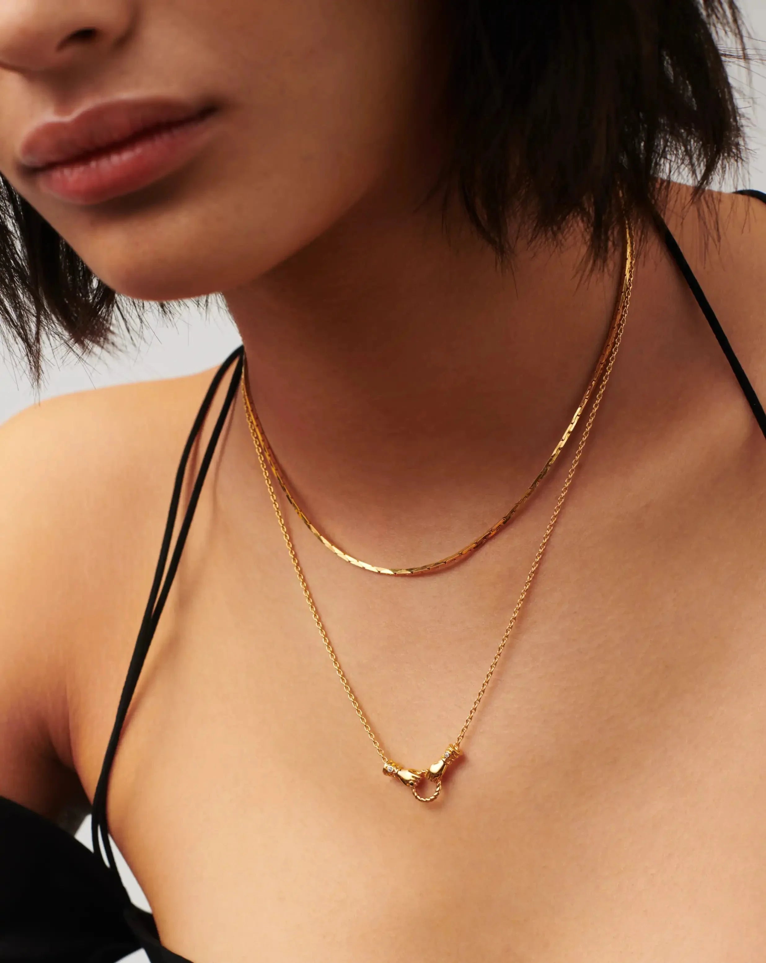 Harris Reed In Good Hands Chain Necklace Set | 18k Gold Plated