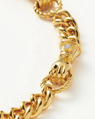 Harris Reed In Good Hands Charm Bracelet | 18k Gold Plated/Black Onyx & Pearl