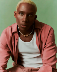 Harris Reed In Good Hands Chunky Beaded Gemstone Necklace | 18k Gold Plated/Pearl