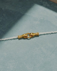 Harris Reed In Good Hands Mini Beaded Gemstone Bracelet | 18k Gold Plated/Rainbow Moonstone