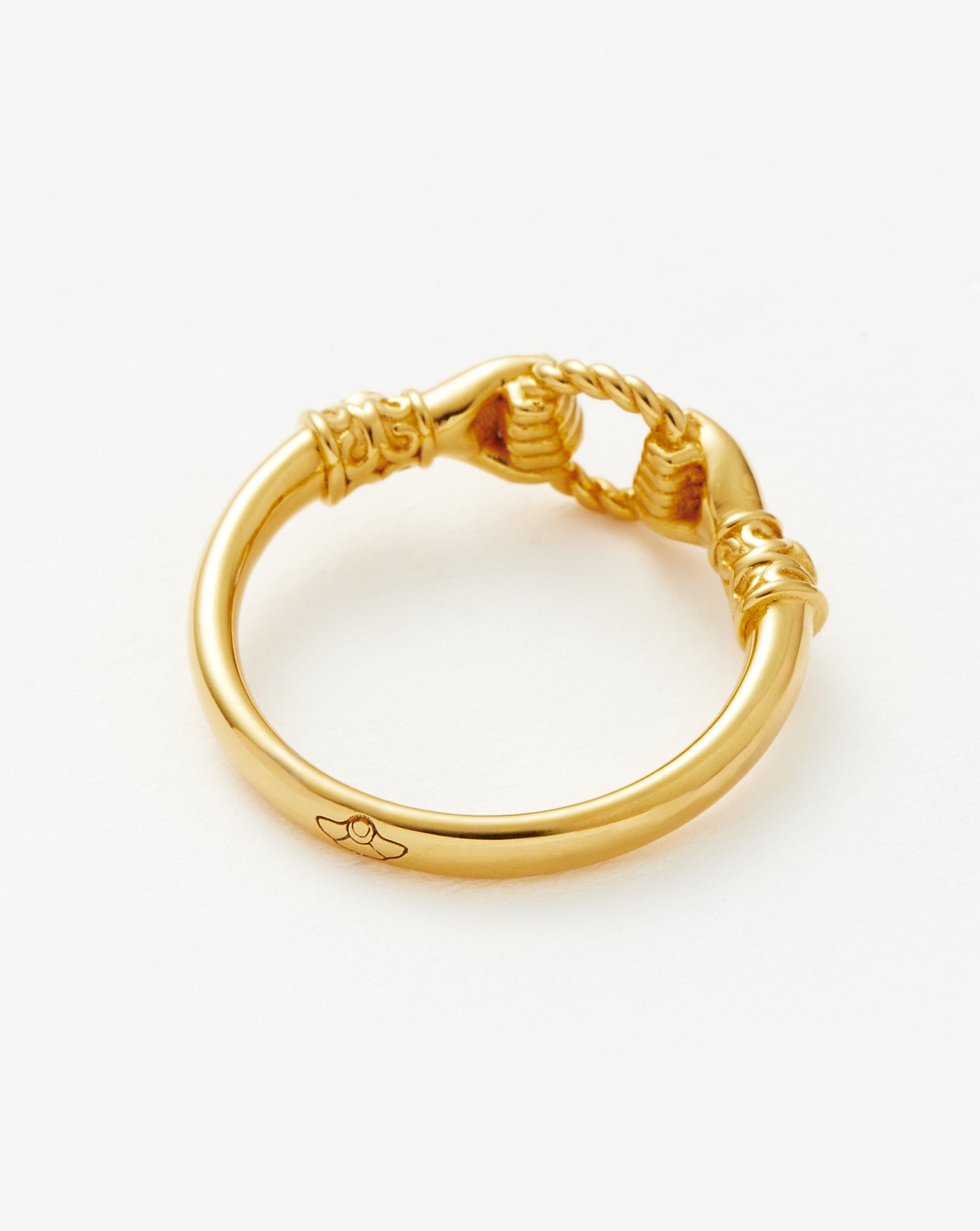 Harris Reed In Good Hands Stacking Ring | 18k Gold Plated/Cubic Zirconia & Black Onyx